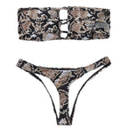 Women's Bandeau Bikini with Sophisticated Cut-Out Design