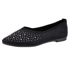 Women's Ballet Flats with Subtle Rhinestone Accents