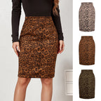 Women's Leopard Print Pencil Skirt