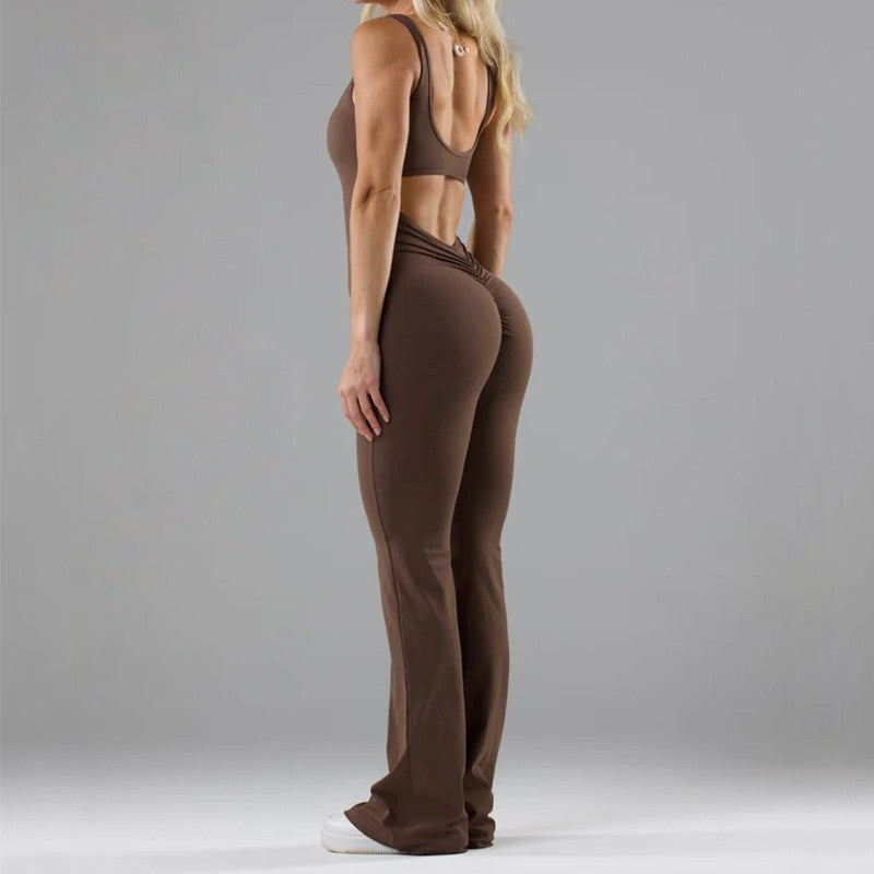 Women's Fitness Jumpsuit with Wide Leg and Elegant Cut