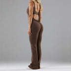 Women's Fitness Jumpsuit with Wide Leg and Elegant Cut