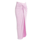Women's Swimsuit with Draping and Gold Accents