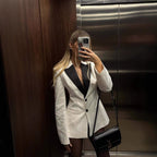 Women's Blazer with Contrasting Lapel