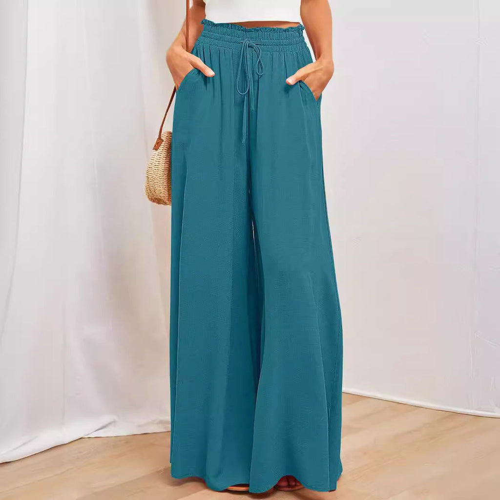 Women's Maxi Skirt with Elastic Waistband and Pockets