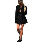 Women's Elegant Blazer Jacket with Belt