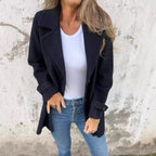 Women's Oversized Coat with Button Details