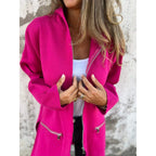 Elegant Women's Jacket with Zipper and Pockets