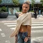 Women's Elegant Fine Knit Poncho Stole