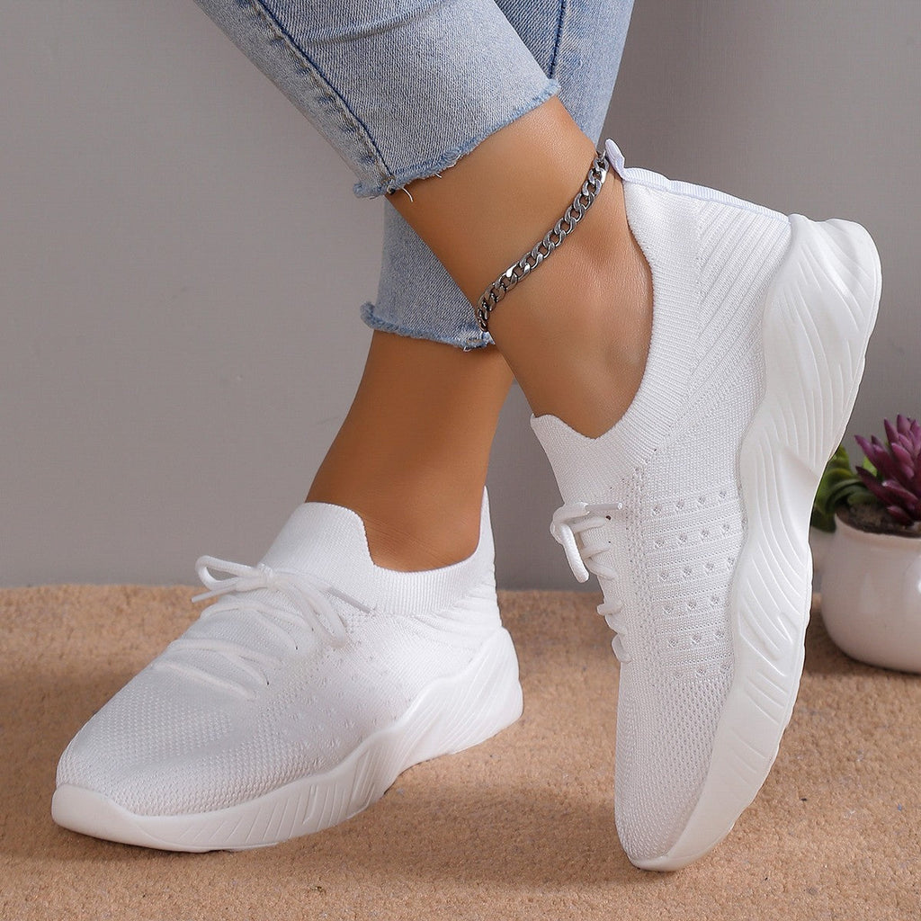 Women's Breathable Slip-On Sports Shoes with Flexible Upper