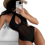 Women's Swimsuit with Sheer Inserts