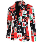 Festive Suit Set with Holiday Pattern