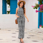 Women's A-Line Jumpsuit with Tie Belt