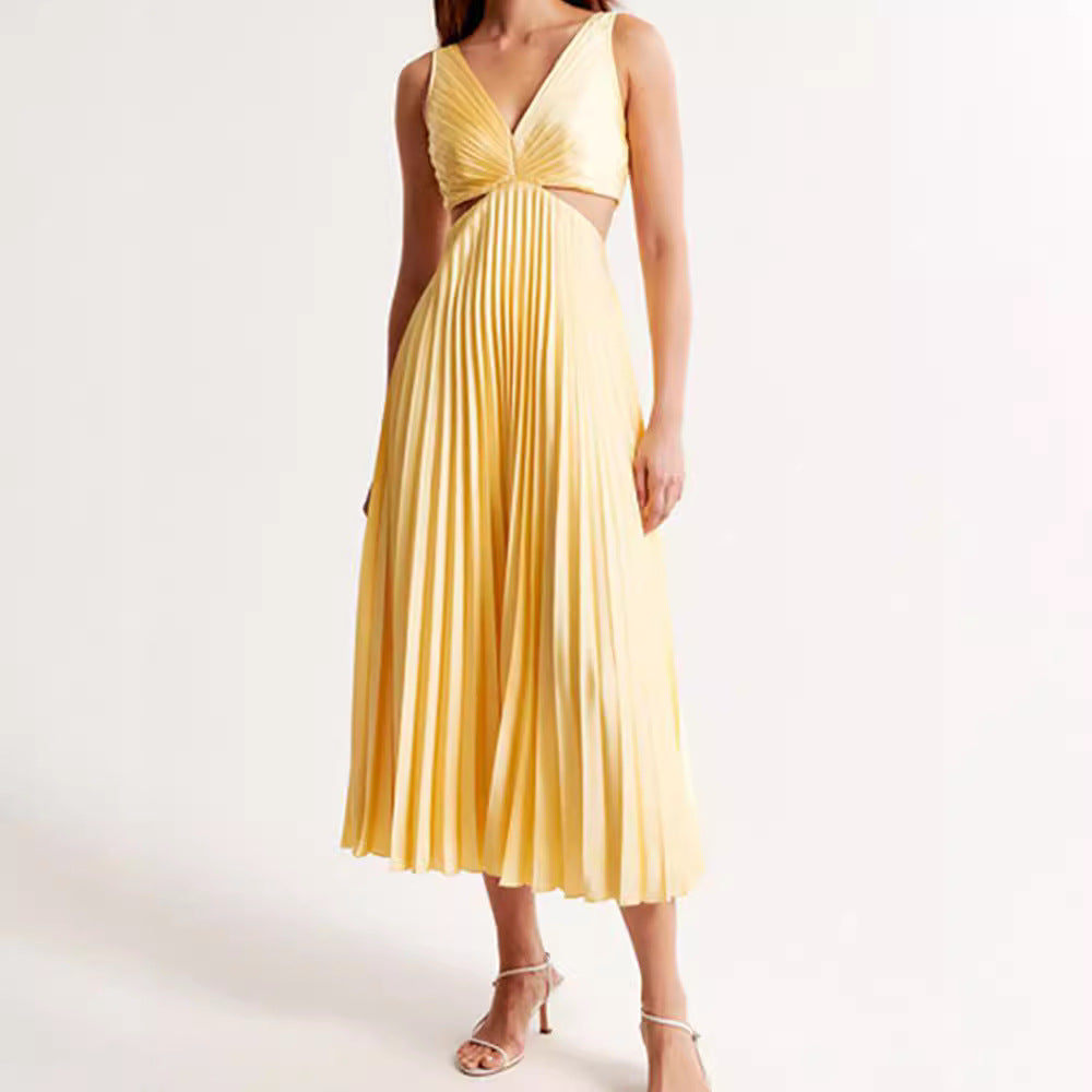 Women's Elegant Pleated Evening Dress