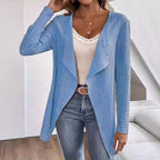 Women's Elegant Asymmetric Textured Cardigan