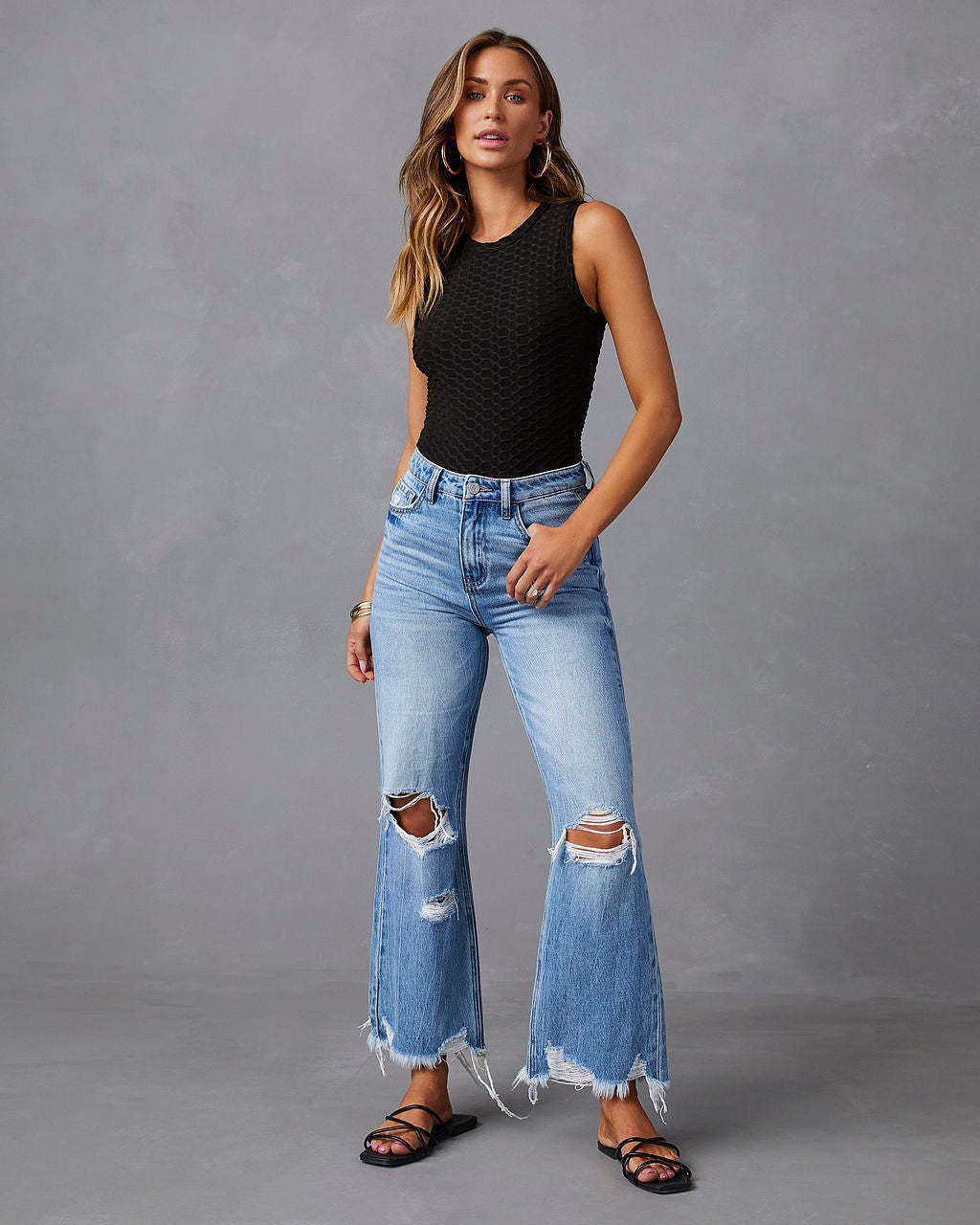 Women's Vintage-Style Flared Jeans