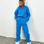 Cropped Half-Zip Fleece Set