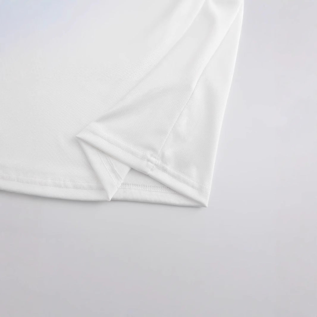 Women's Crop Shirt with Creative Cowboy Statement