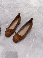 Women's Ballet Flats with Decorative Bow Detail