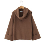 Women's Chunky Knit Cowl-Neck Sweater