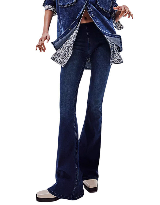 Women's High-Waisted Flared Jeans