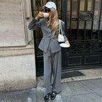 Women's Elegant Striped Two-Piece Suit