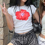 Women's Floral Crop T-Shirt