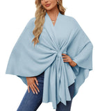 Women's Elegant Wrap Sweater with Asymmetrical Cut