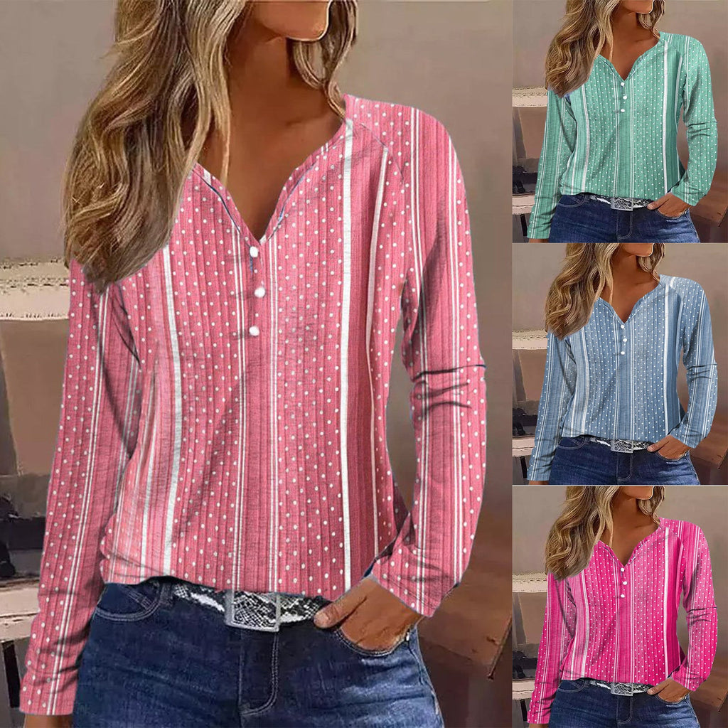 Women's Striped Long-Sleeve Shirt
