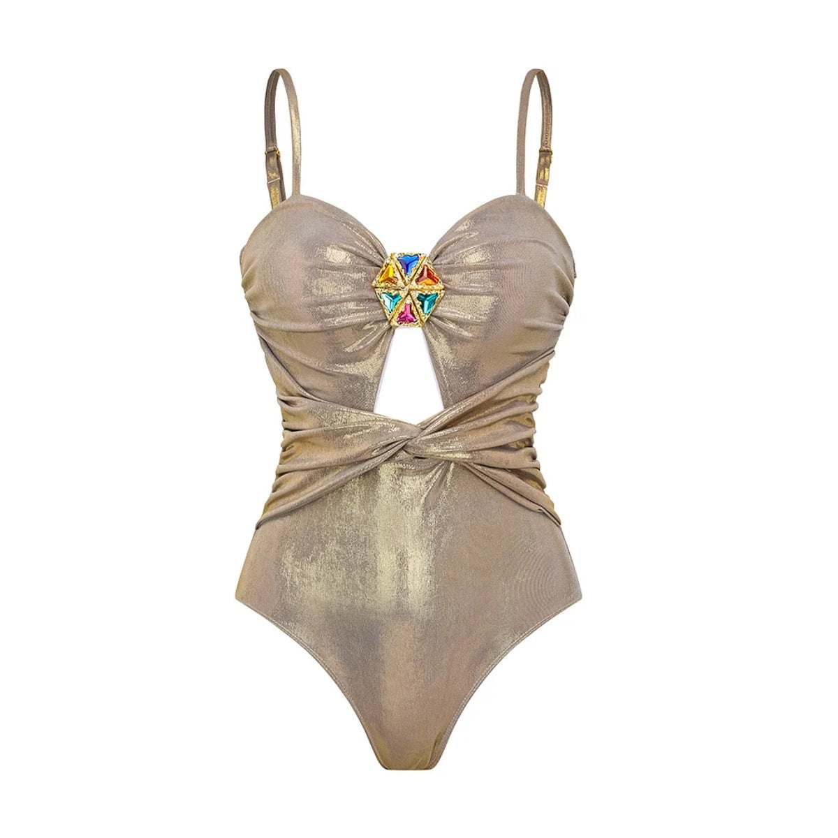 Women's Swimsuit Set with Refined Cut and Versatile Maxi Skirt