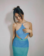 Women's Long Top and Maxi Skirt Set