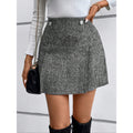 Women's Fashionable Ribbed Mini Skirt