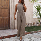 Women's Wide-Leg Jumpsuit with High Neck