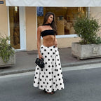 Women's Polka Dot Maxi Skirt