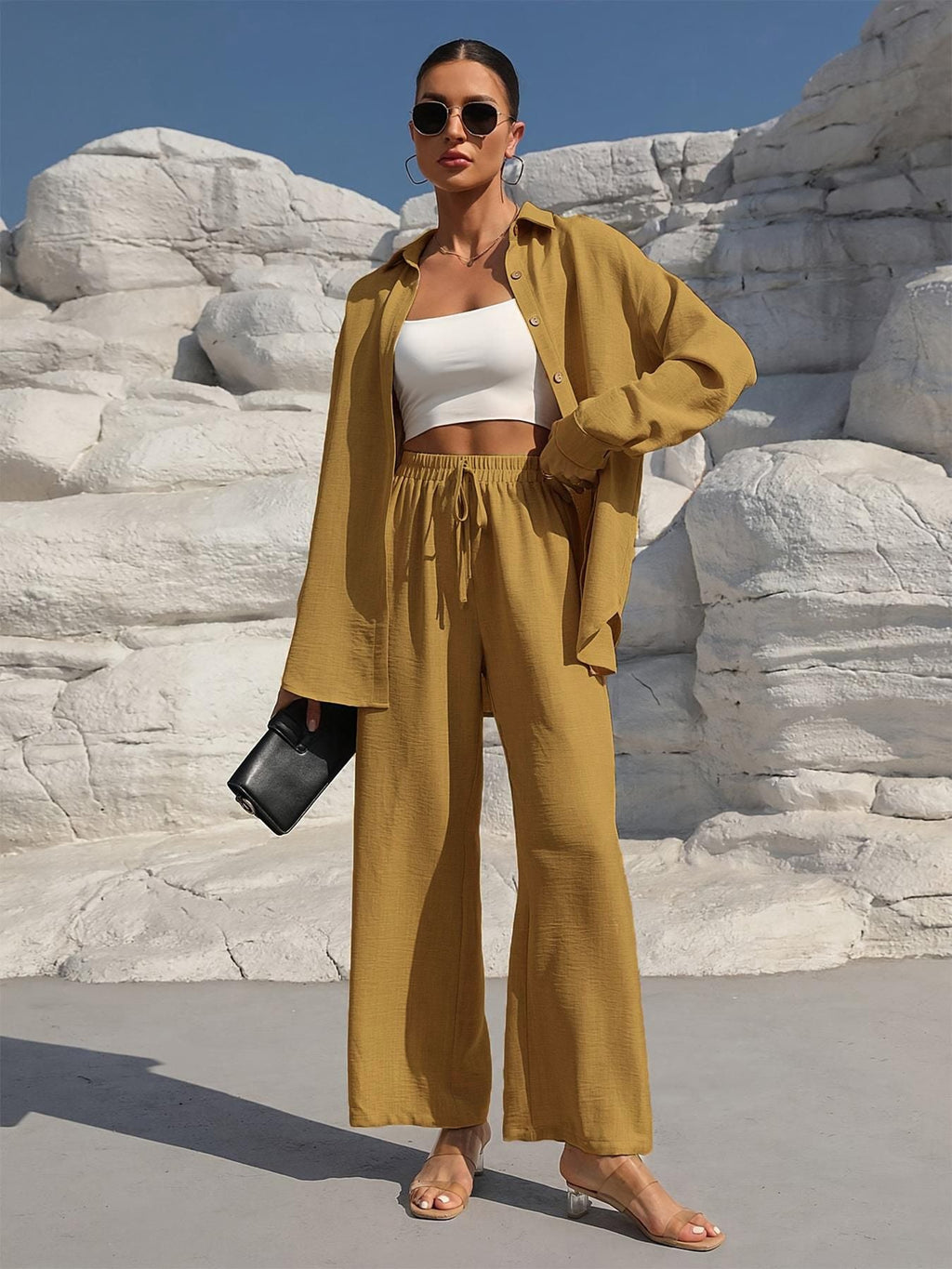 Women's Elegant Two-Piece Set with Relaxed Fit