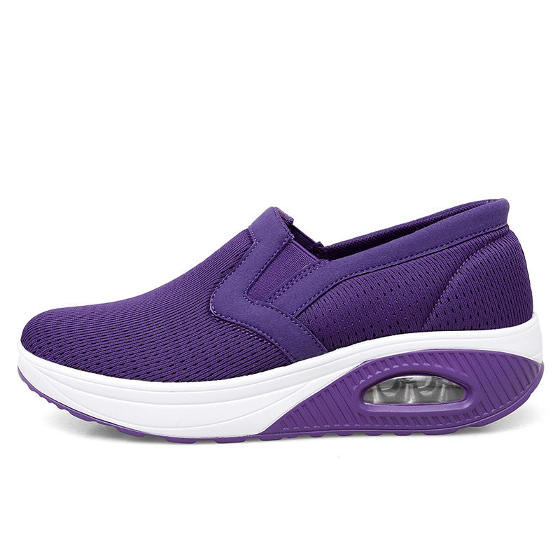 Women's Breathable Slip-On Sneakers with Cushioned Sole and Flexible Design