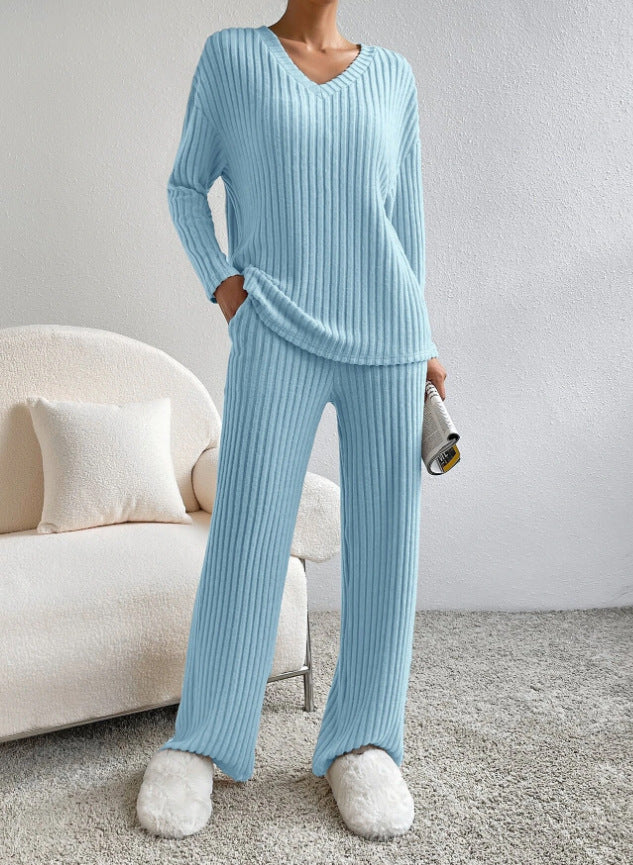 Women's Comfortable and Stylish Ribbed Lounge Set