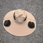 Air-Cooled Sun Hat with Removable USB Fans and Neck Protection