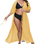 Women's Airy Beach Kimono with Crochet Details