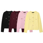 Women's Cardigan with Button Details and Chest Pockets