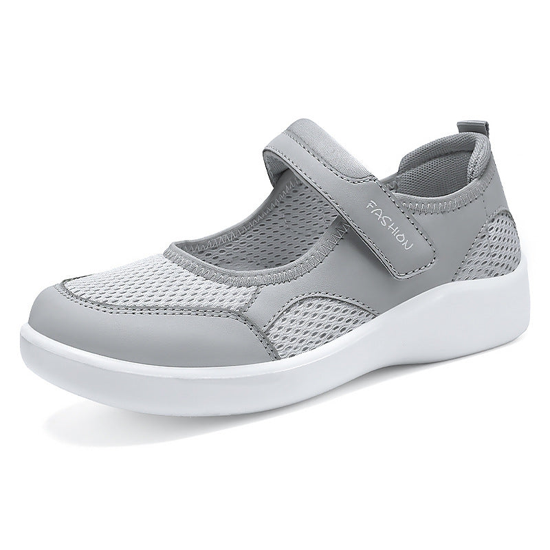 Women's Breathable Fitness Sneakers with Adjustable Hook-and-Loop Closure