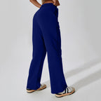 Women's Casual Trousers with Comfortable Fit and Side Pockets