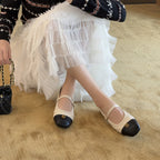 Women's Classic Ballet Flats with Decorative Strap