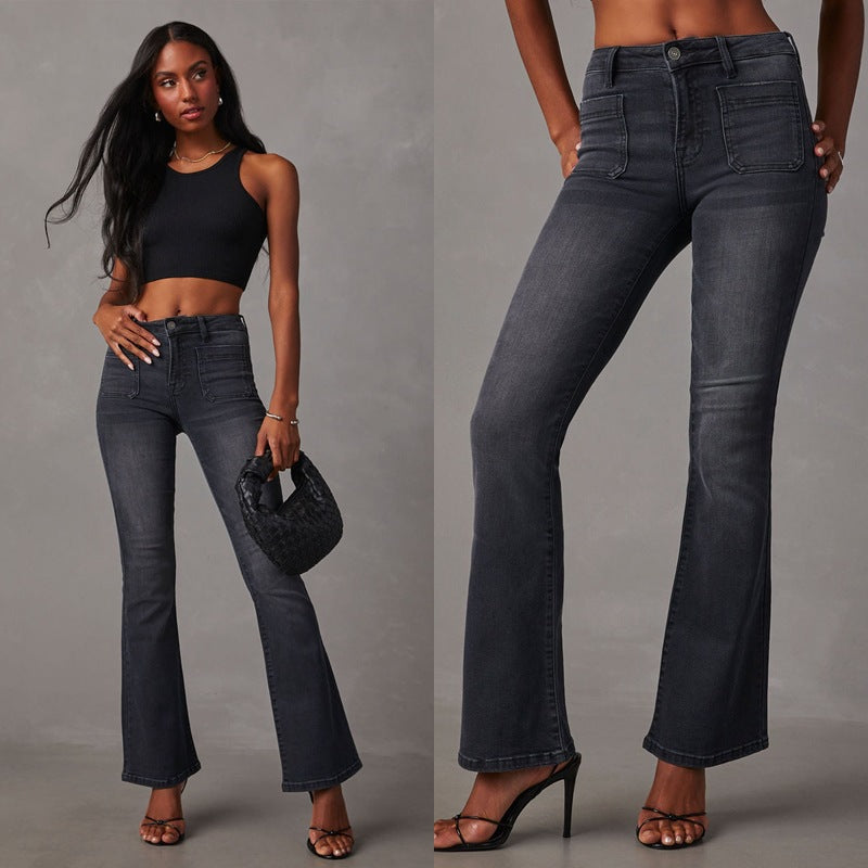 Women's High-Waisted Bootcut Jeans