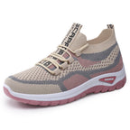 Women's Breathable Mesh Running Shoes with Elastic Lacing