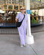 Women's Casual Jumpsuit with Pockets and Zipper