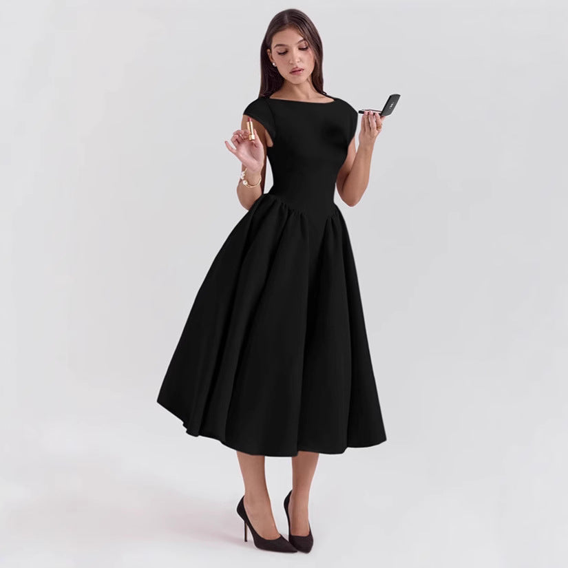 A-Line Cocktail Dress with Tailored Waist