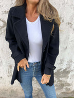 Women's Oversized Coat with Button Details