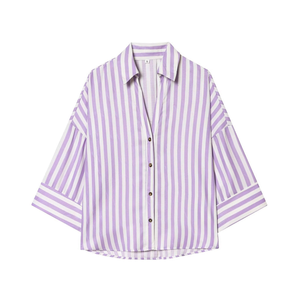 Women's Shirt Blouse with Casual Cut and Elegant 3/4 Sleeves
