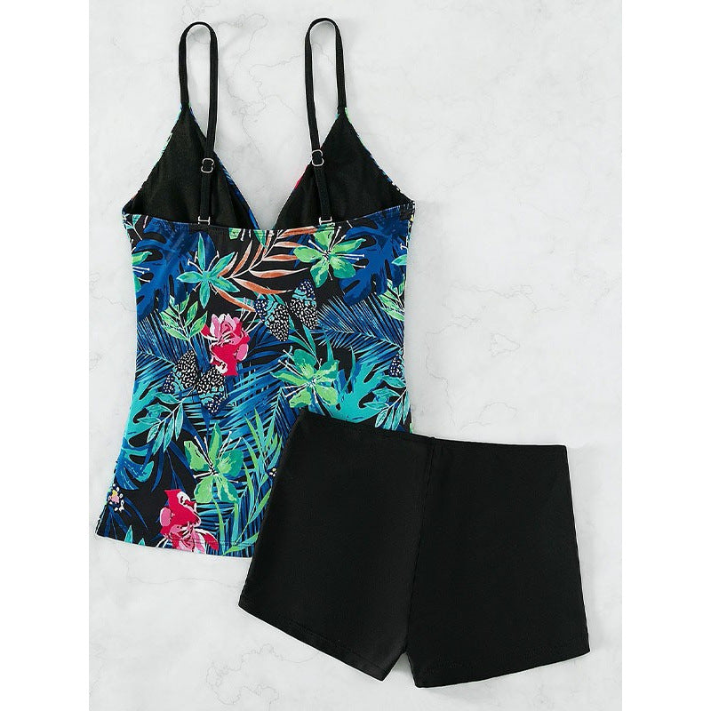 Women's Floral High-Leg Swimsuit Set
