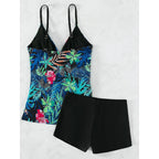 Women's Floral High-Leg Swimsuit Set